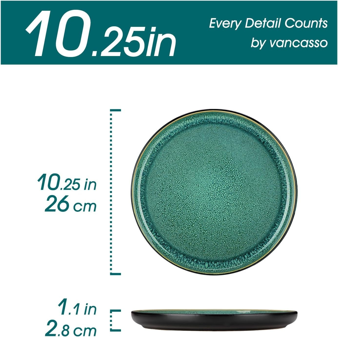 Σετ πιάτων φαγητού από κεραμικό για 6 άτομα, σετ πιάτων, σερβίτσια για πλυντήριο πιάτων και φούρνο μικροκυμάτων, πιάτο ζυμαρικών, πιάτο πρωινού, πιάτο κέικ